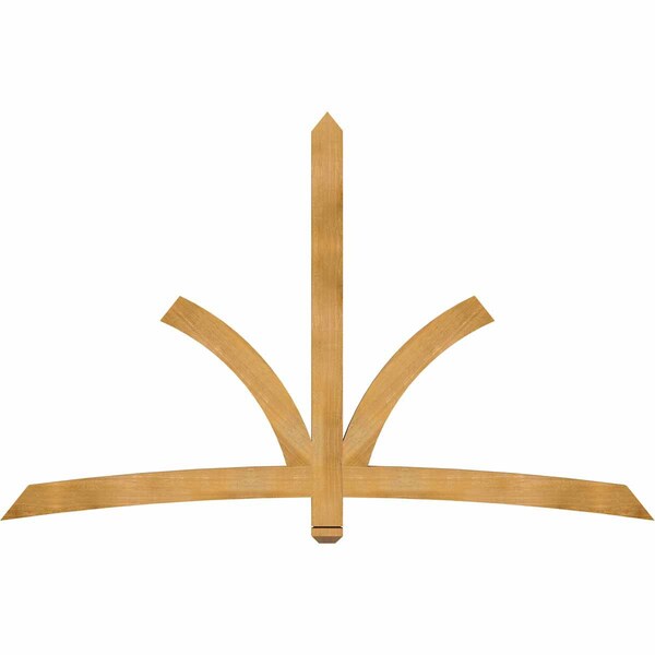 Ekena Millwork Davenport Rough Sawn Timber Gable Bracket, Western Red Cedar, 84"W x 53"H x 2"D x 4"F, 15/12 Pitch GBW084X53X0204DAV00RWR - main